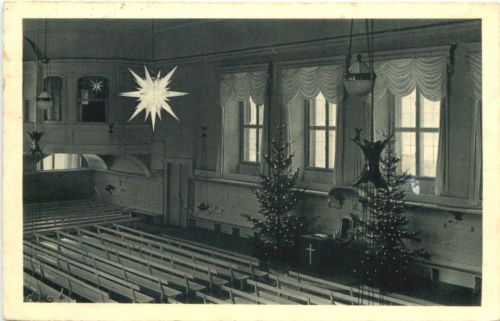 Herrnhut - Kirchensaal vor der Christnacht