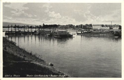 Weil am Rhein - Rhein Schiffsbrücke