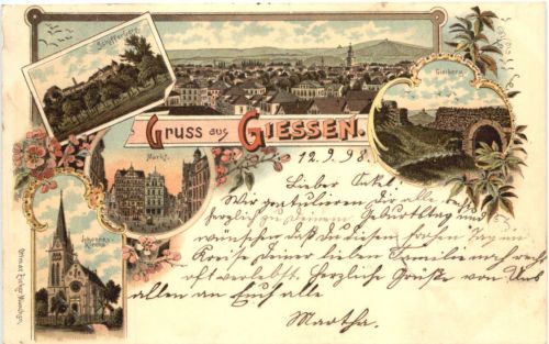 Gruß aus Giessen - Litho