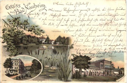 Gruss aus Bad Nauheim - Litho
