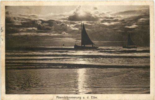 Harburg - Abenddämmerlung an der Elbe