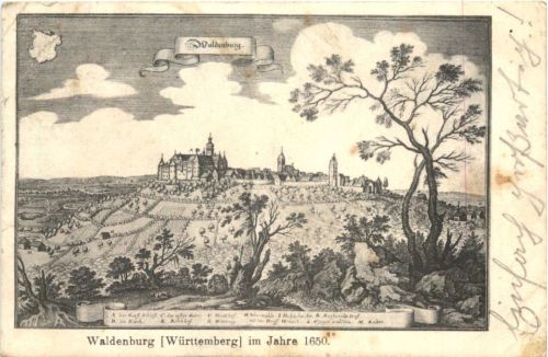 Waldenburg Württemberg im Jahre 1650