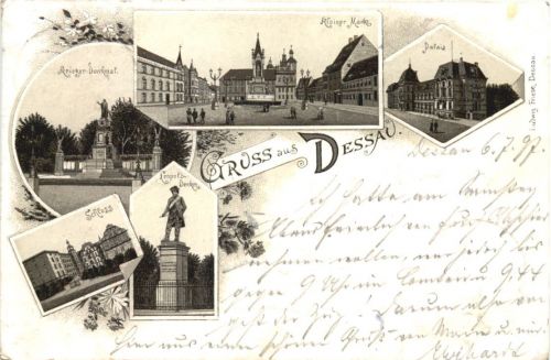 Gruss aus Dessau - Litho