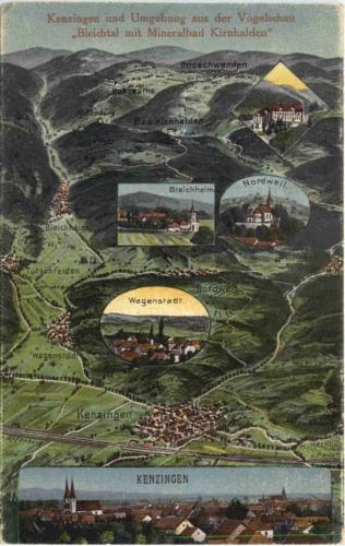 Kenzingen und Umgebung - Künstler Ak Eugen Felle