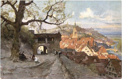 Tübingen - Künstler Ak Compton