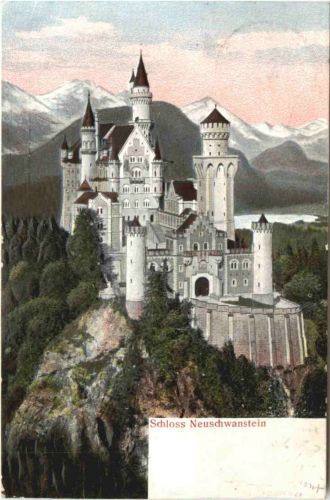 Schloss Neuschwanstein - Reliefkarte