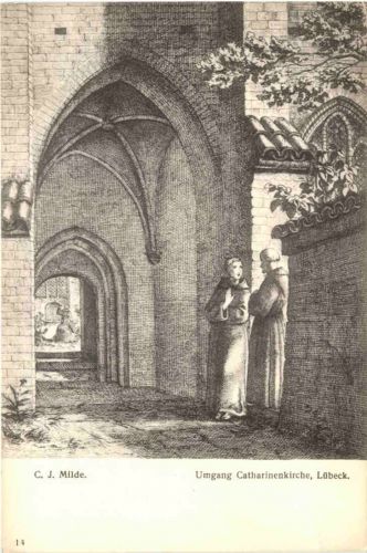 Lübeck - Künstler Ak C. J. Milde