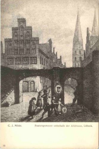 Lübeck - Künstler Ak C. J. Milde