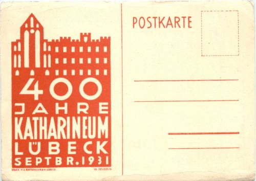 Lübeck - 400 Jahre Katharineum 1931