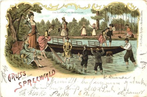 Gruss aus dem Spreewald - Litho