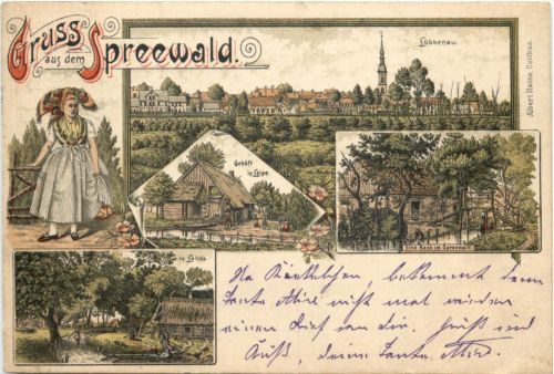Gruß aus dem Spreewald - Litho