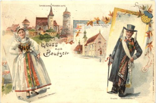 Gruss aus Bautzen - Litho