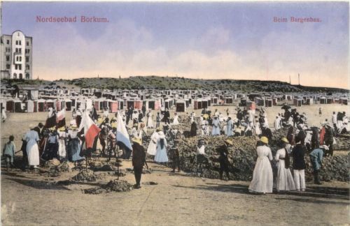 Nordseebad Borkum - Beim Burgenbau