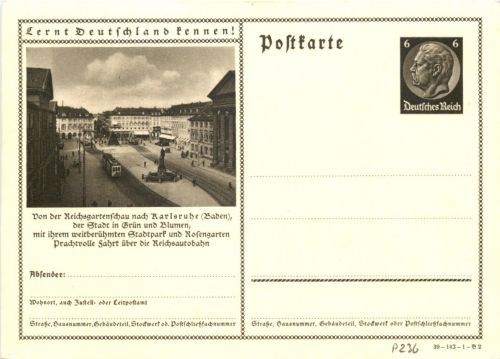 Karlsruhe - Ganzsache
