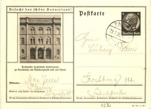 Karlsruhe - Ganzsache