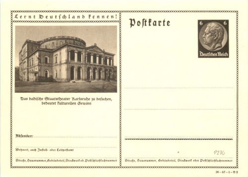 Karlsruhe - Ganzsache