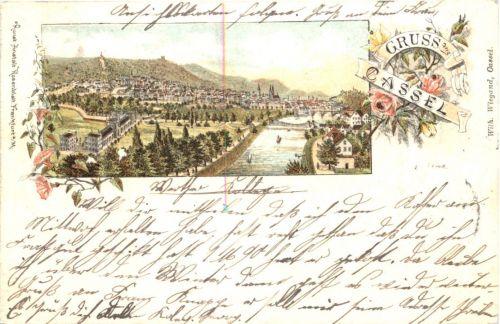 Gruss aus Kassel - Litho