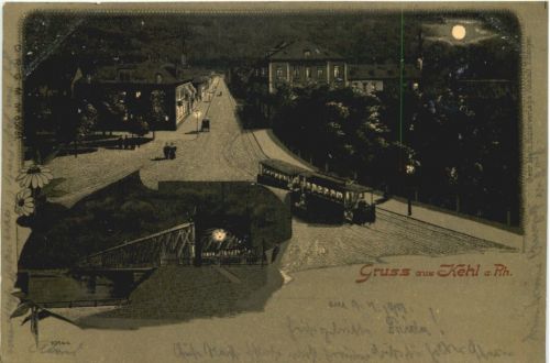 Gruss aus Kehl am Rhein - Litho