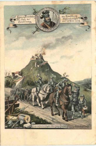 Hohenkrähen - Künstler Ak Eugen Felle