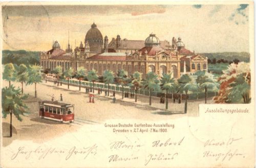 Dresden - Gartenbau Aussellung 1900 - Litho