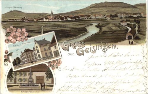 Gruss aus Geisingen - Litho