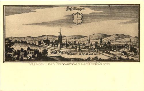 Villingen im Schwarzwald nach Merian 1650