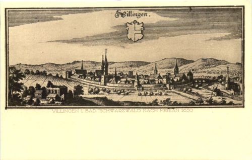Villingen im Schwarzwald nach Merian 1650