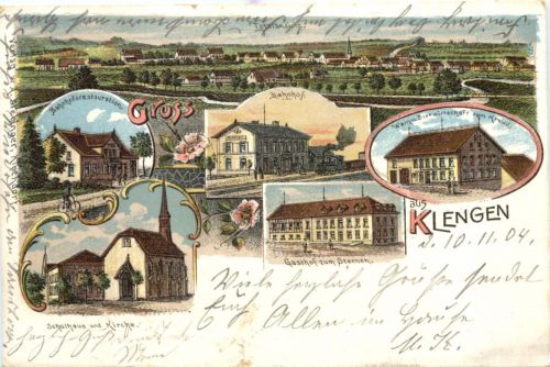Gruss aus Klengen - Litho