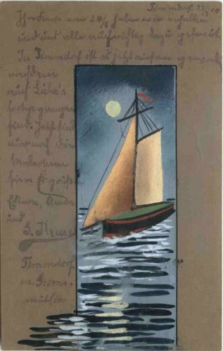 Handgemalt Segelboot