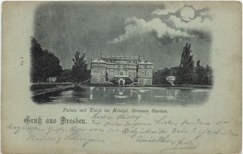 Dresden - Palais mit Teich