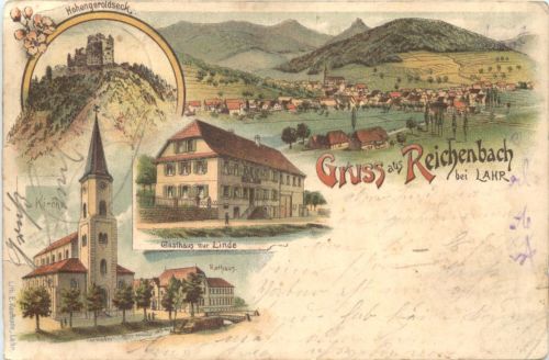 gruss aus Reichenbach bei Lahr - Litho