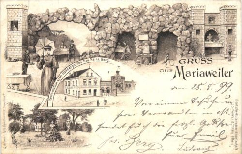 Gruss aus Mariaweiler - Litho - Düren