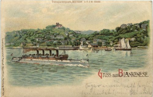 Gruss aus Blankenese - Halt gegen Licht - Litho