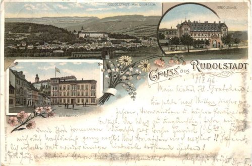 Gruss aus Rudolstadt - Litho