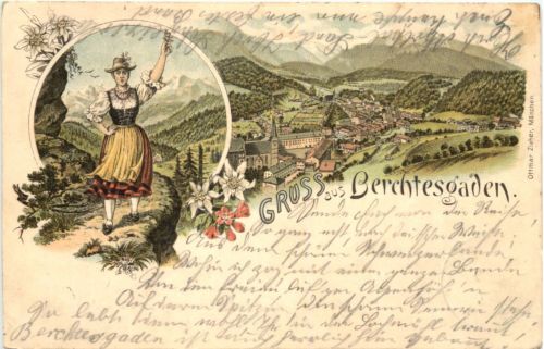 Gruss aus Berchtesgaden - Litho