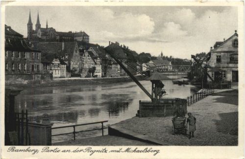 Bamberg - Partie an der Regnitz