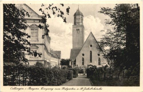 Oettingen in Bayern - Eingang zum Hofgarten