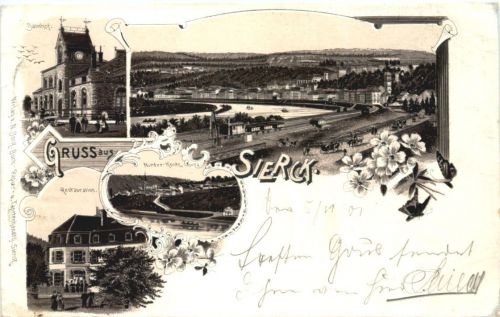 Gruss aus Sierck - Litho
