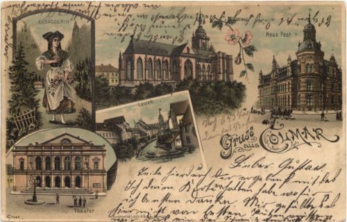 Gruss aus Colmar - Litho