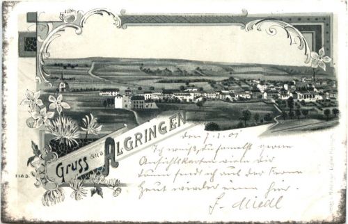 Gruss aus Algringen - Litho