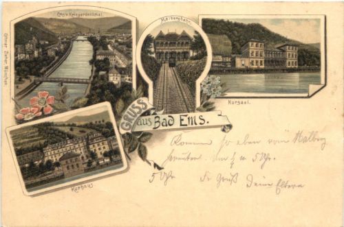 Gruss aus Bad Ems - Litho
