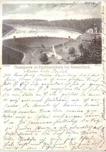 Thalsperre im Eschbachthale bei Remscheid - Litho