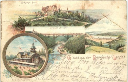 Gruss aus dem Bergischen Lande - Litho