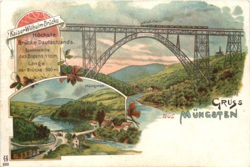 Gruss au Müngsten - Litho
