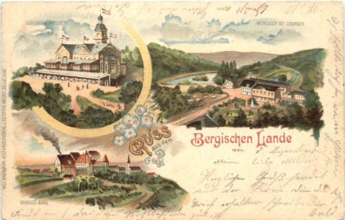 Gruss aus dem Bergischen Lande - Litho