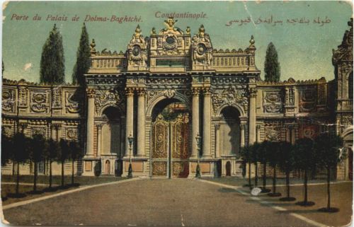 Constantinople - Porte du Palais de Dolma Baghtche
