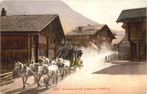 Grimselpost bei Guttannnen - Postkutsche
