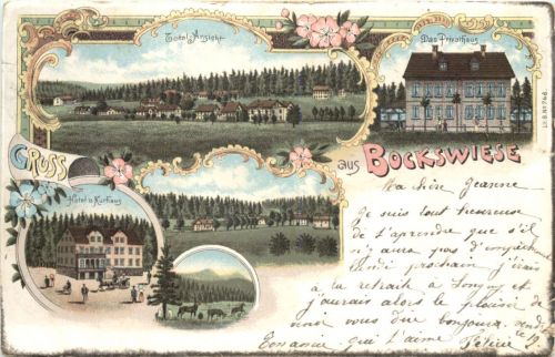Gruss aus Bockswiese - Litho