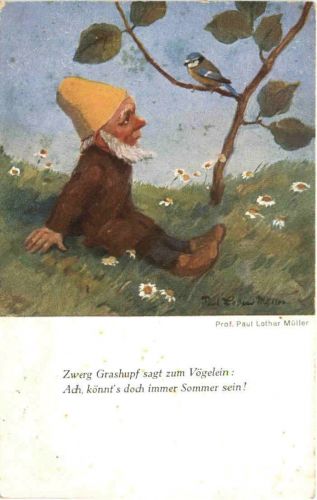 Zwerg Künstler Ak Paul Lothar Müller