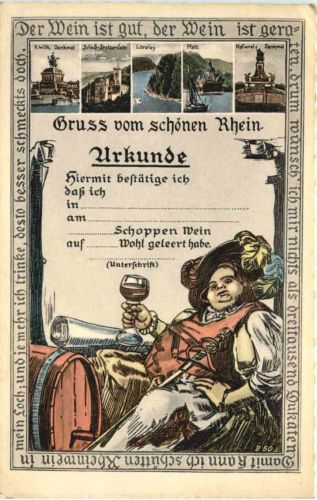 Gruss vom Schönen Rhein - Wein